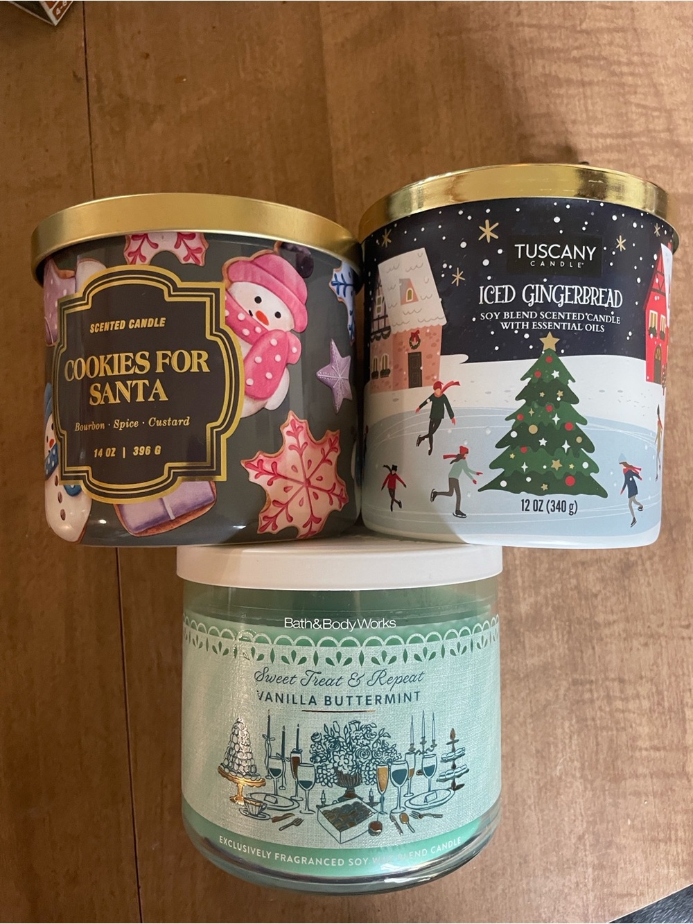 Bath And Body Works And 2 Other Cookie And Gingerbread Scented Candles. NEW.